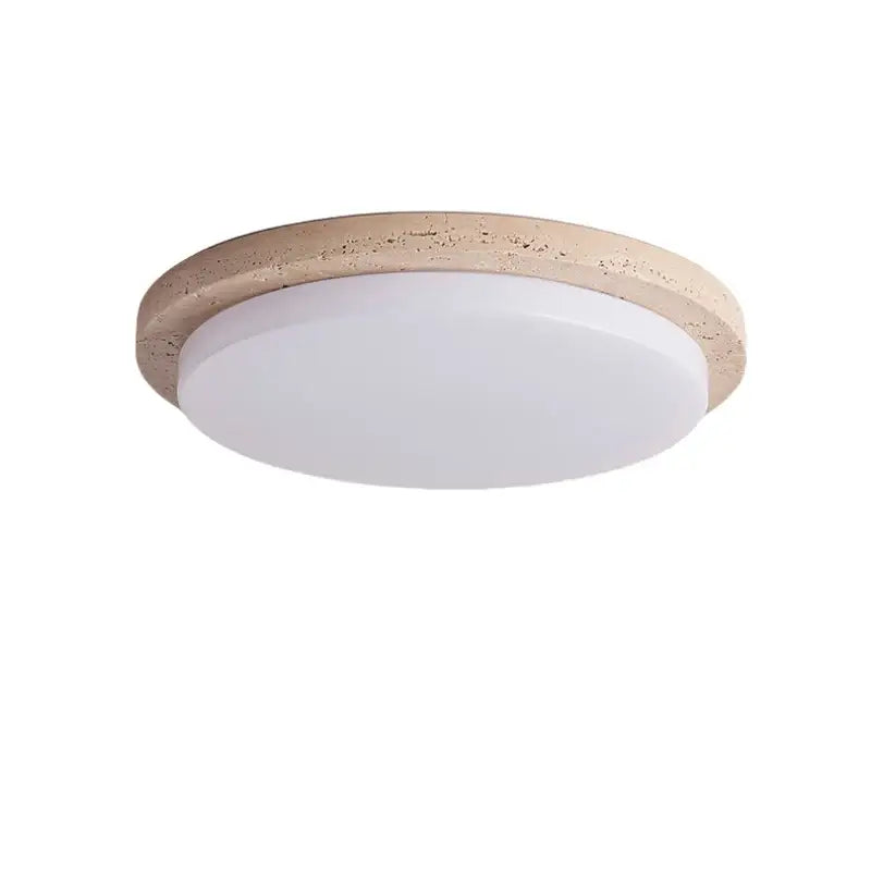 Modern white stone led ceiling light bedroom warm diffused glow