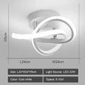 Modern geometric black & white led ceiling lights for living room