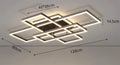 Modern geometric led ceiling lights bedroom rectangular decor