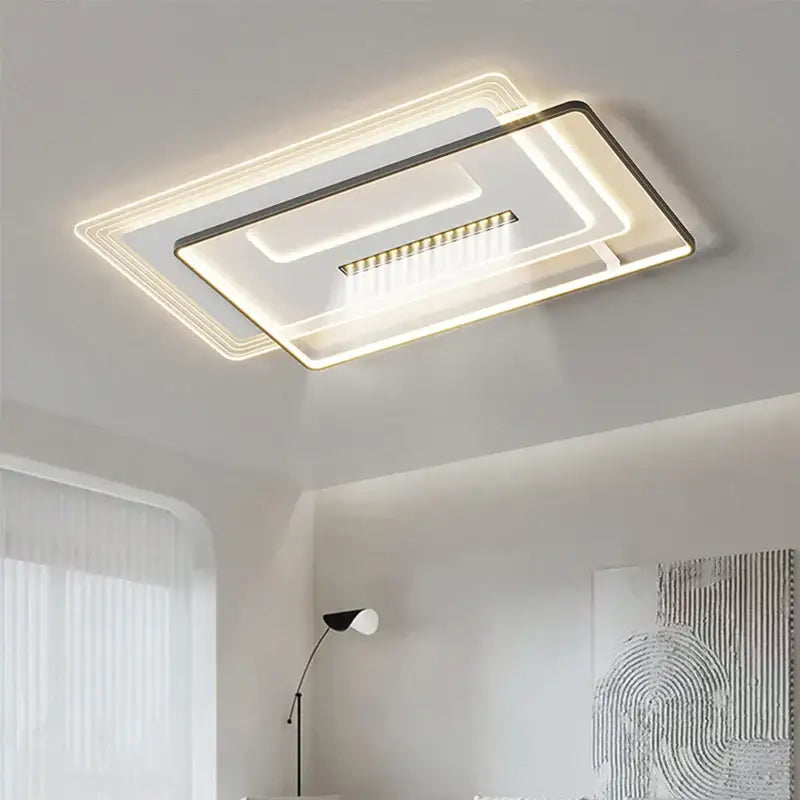 Modern rectangular white led ceiling lights for living room