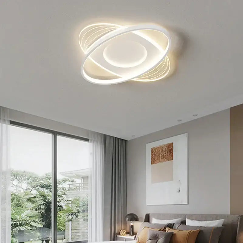 Modern rectangular white led ceiling lights for living room