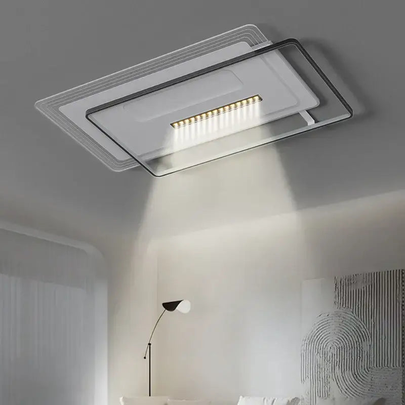 Modern rectangular white led ceiling lights for living room