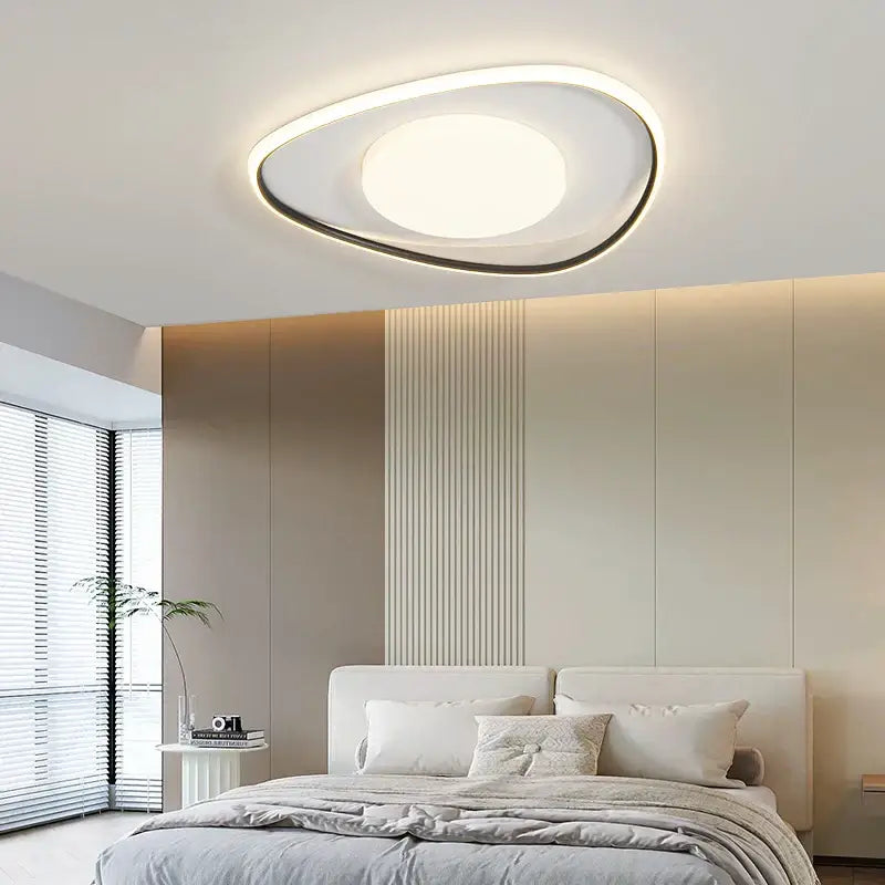 Modern white & gold square led ceiling lights for living room