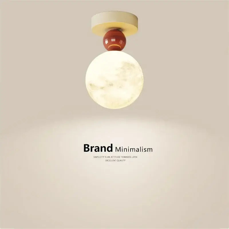 Modern cream led ceiling moon wall lamp bedroom lighting fixture