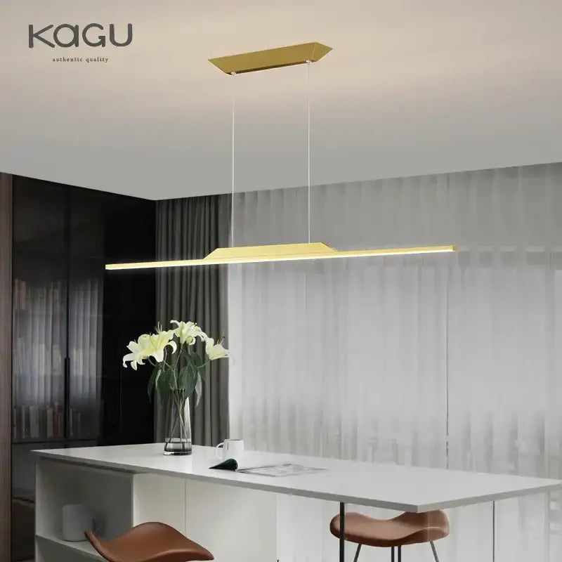 Modern black curved led ceiling pendant lamp for dining room