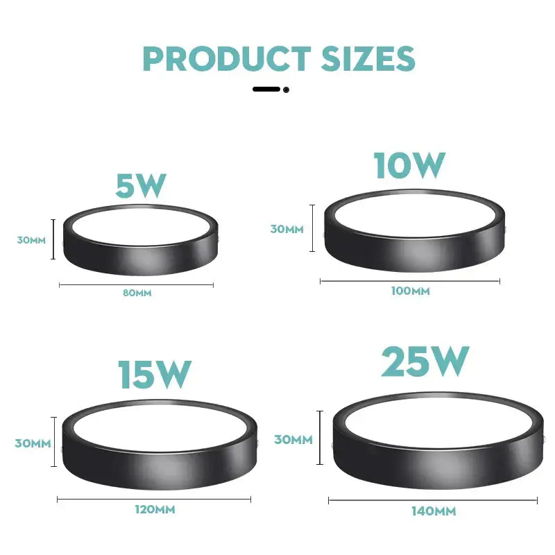 Adjustable black & white led ceiling spot for kitchen lighting