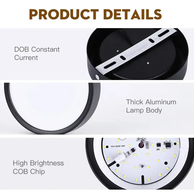 Adjustable black & white led ceiling spot for kitchen lighting