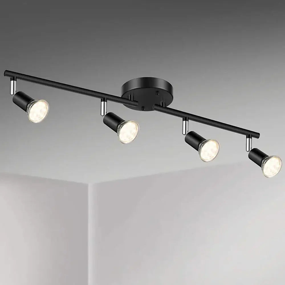 Modern black 5-light ceiling spotlight chandelier for living room