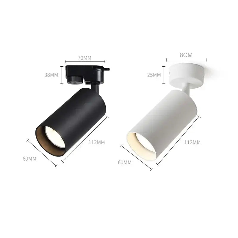 Modern black & white led ceiling spotlight living room track light