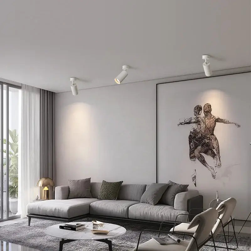 Modern black & white led ceiling spotlight living room track light