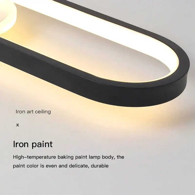 Modern gold curved led ceiling spotlights for living room
