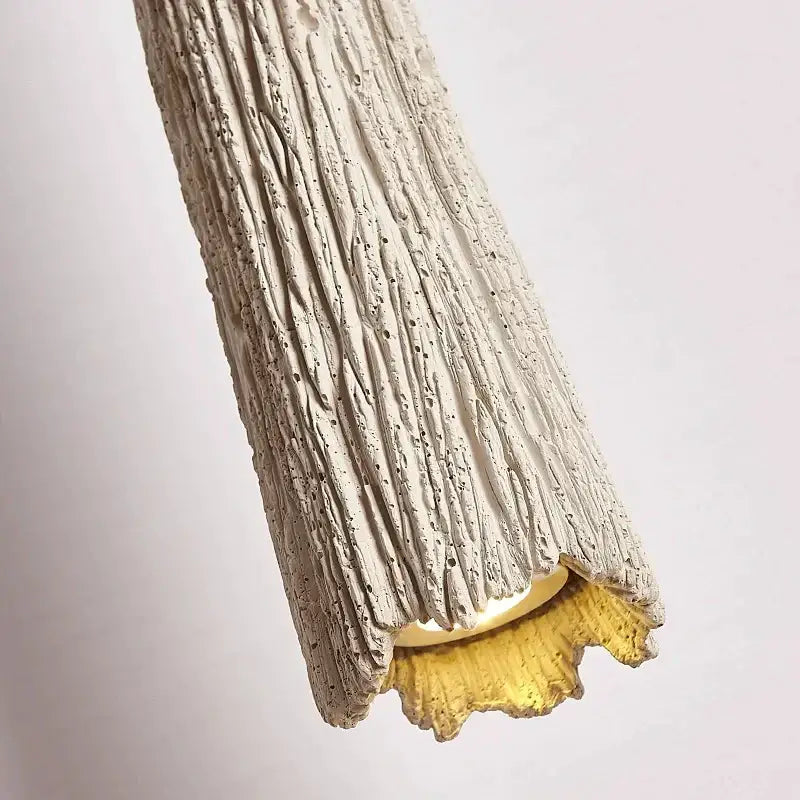 Decorbites led cement cream pendant lamp bedroom wood tassel light