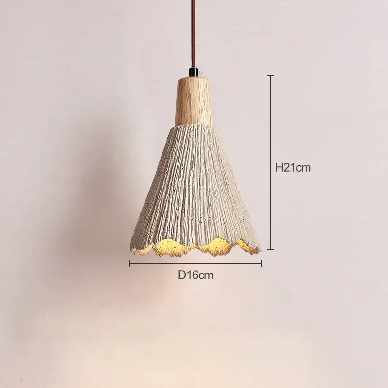 Wabi-sabi cream decorbites led cement pendant lamp dining room gold trim