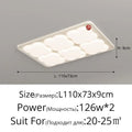 Modern rectangular white cloud led chandelier ceiling light bedroom