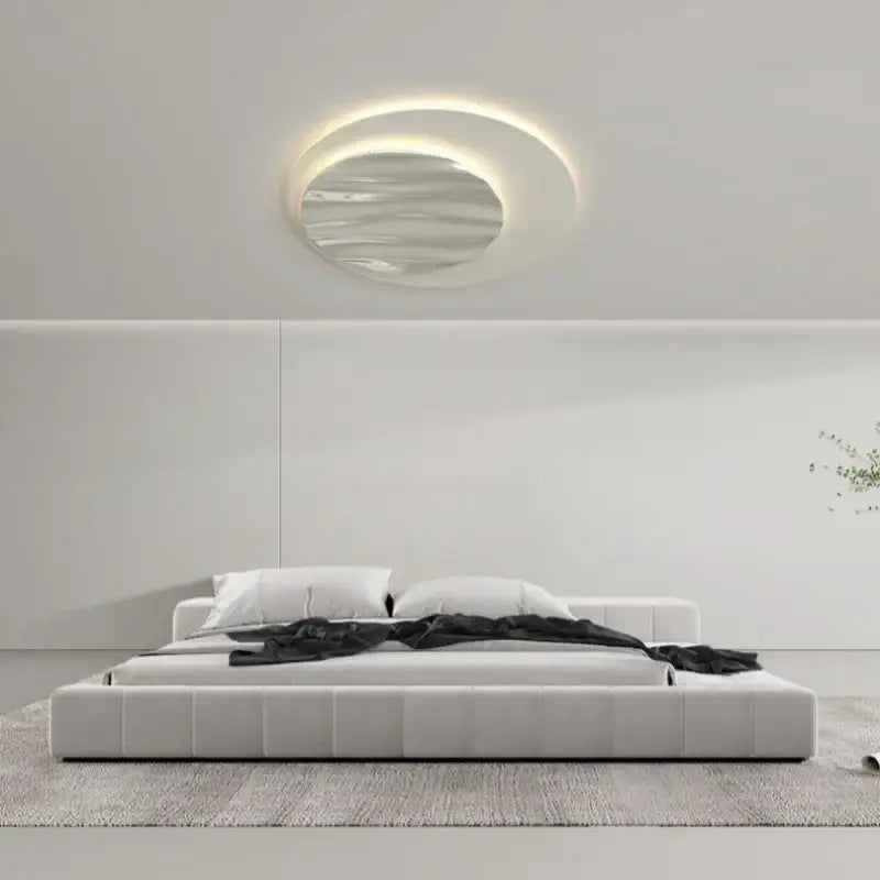 Modern mirrored ring led chandelier ceiling light for living room