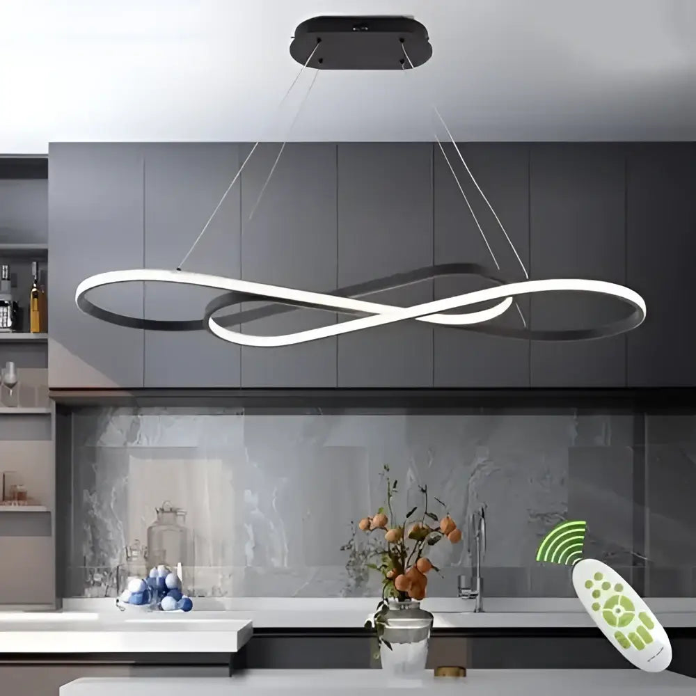 Modern chrome infinity led chandelier living room light