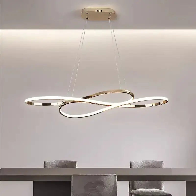 Modern chrome infinity led chandelier living room light