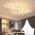 Modern starburst white decorbites led chandelier – living room fan