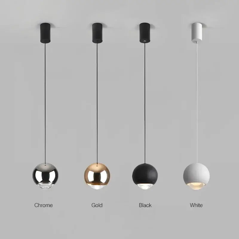 Modern chrome decorbites led chandelier bedroom spherical pendant light