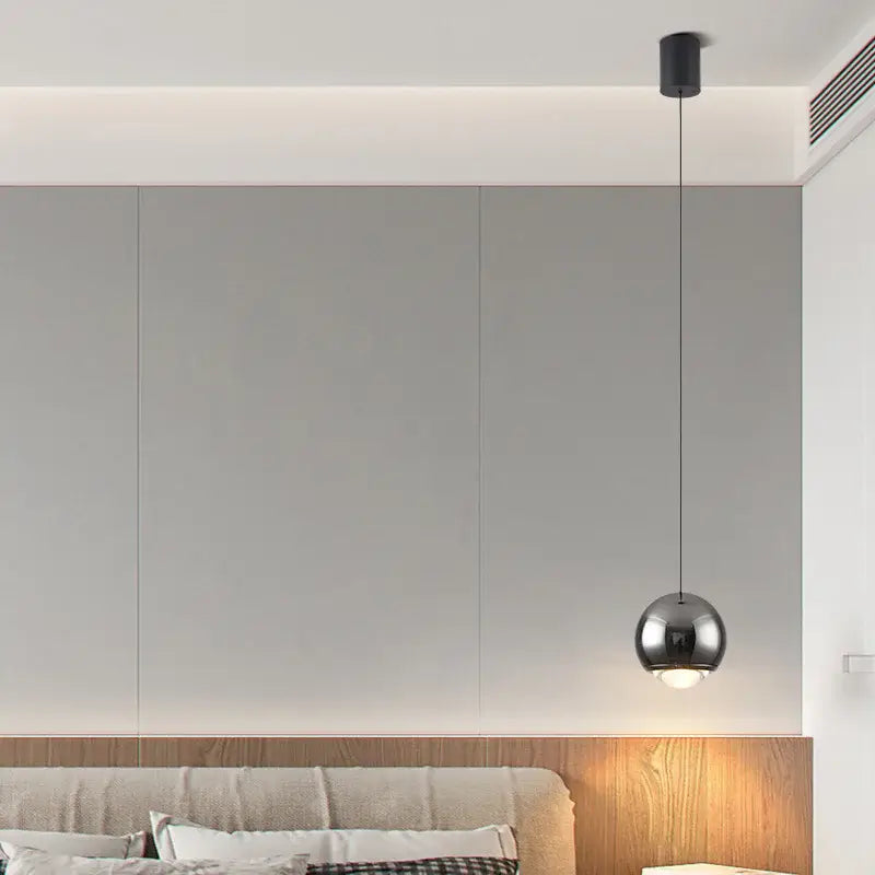 Modern chrome decorbites led chandelier bedroom spherical pendant light