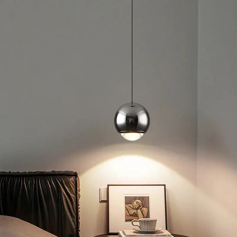 Modern chrome decorbites led chandelier bedroom spherical pendant light