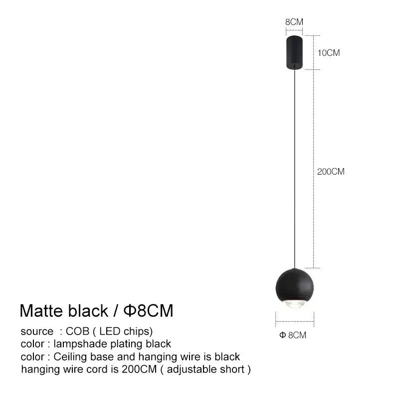 Modern chrome decorbites led chandelier bedroom spherical pendant light