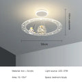 Modern whimsical starry led chandelier for bedroom with remote control