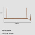 Modern minimalist leather strap decorbites led chandelier dining room