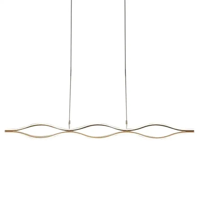 Modern wavy gold decorbites led chandelier dining room pendant light