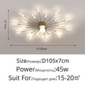 Modern gold starburst decorbites led chandelier bedroom lighting fixture