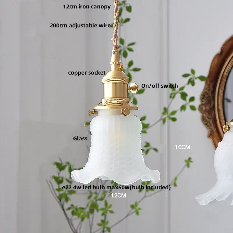 Modern faceted glass led pendant lamp stair light