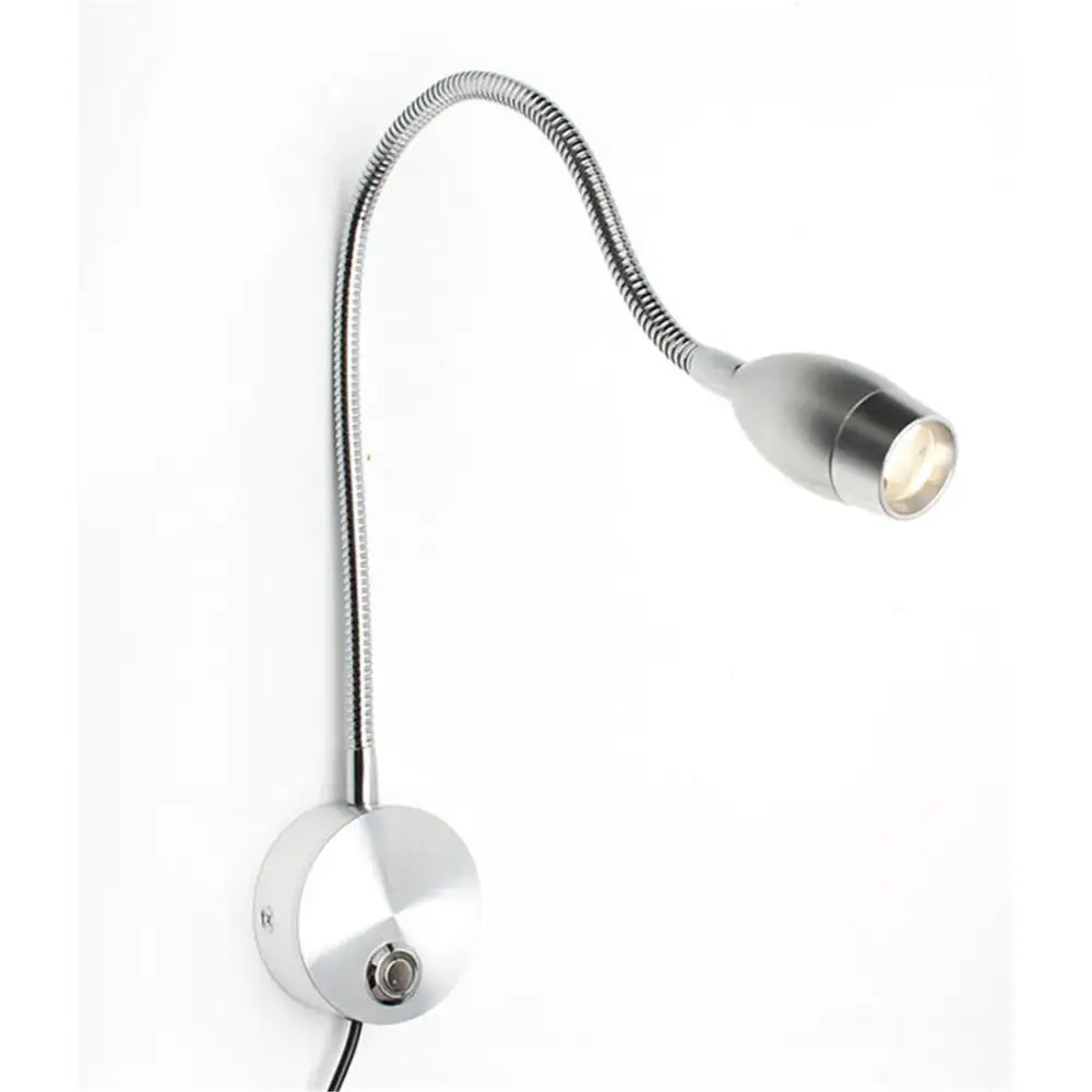 Flexible led reading light silver gold & black bedroom desk lamp