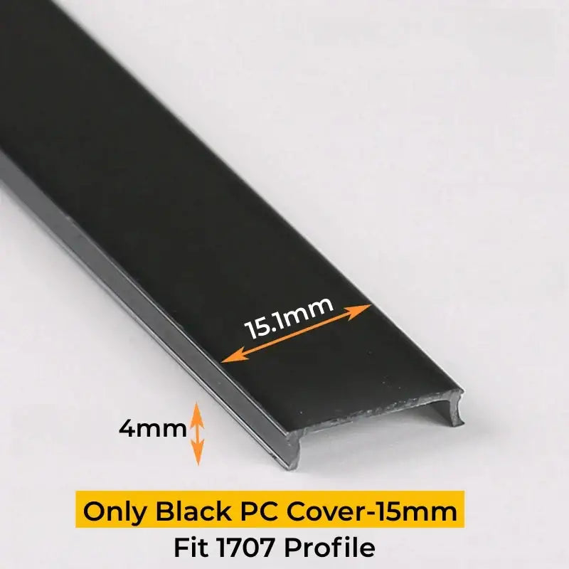 Black pc & silicone led strip channel diffuser for living room light