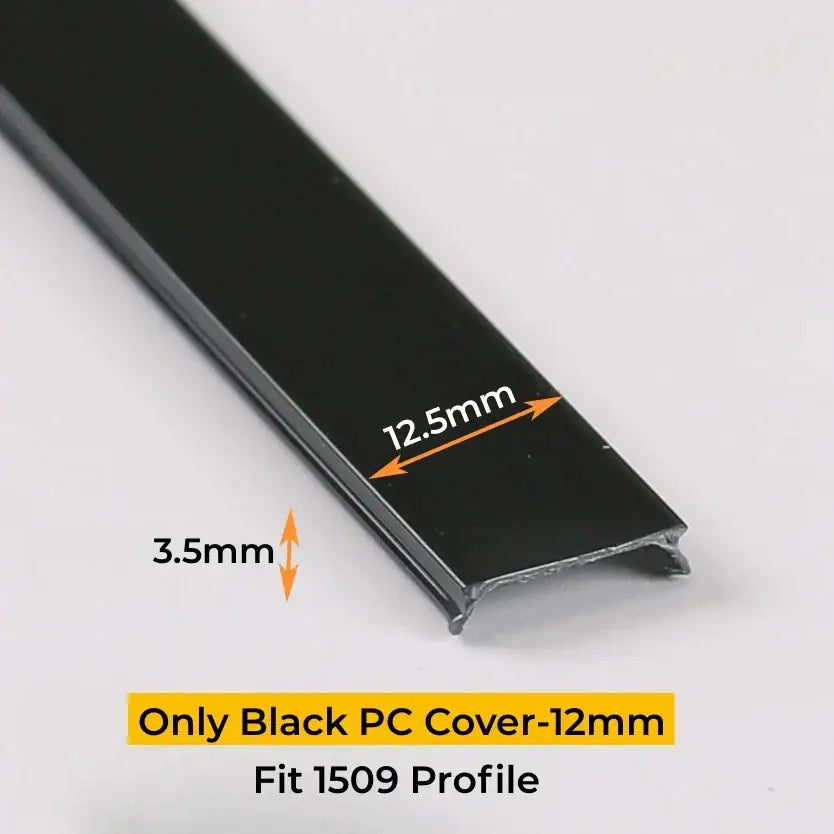 Black pc & silicone led strip channel diffuser for living room light