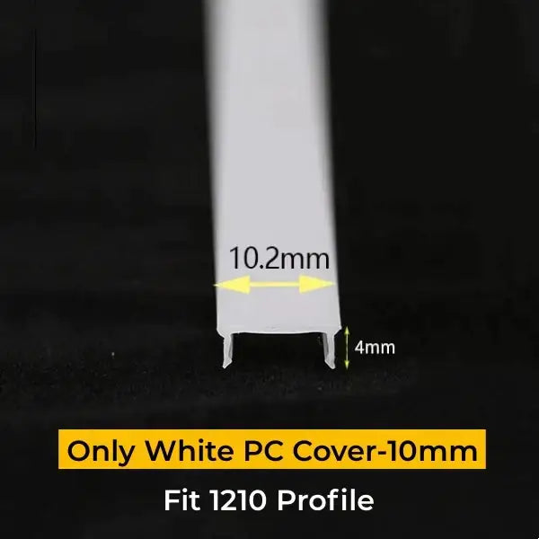 Black pc & silicone led strip channel diffuser for living room light