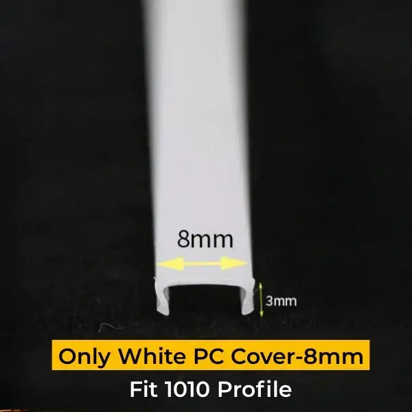 Black pc & silicone led strip channel diffuser for living room light