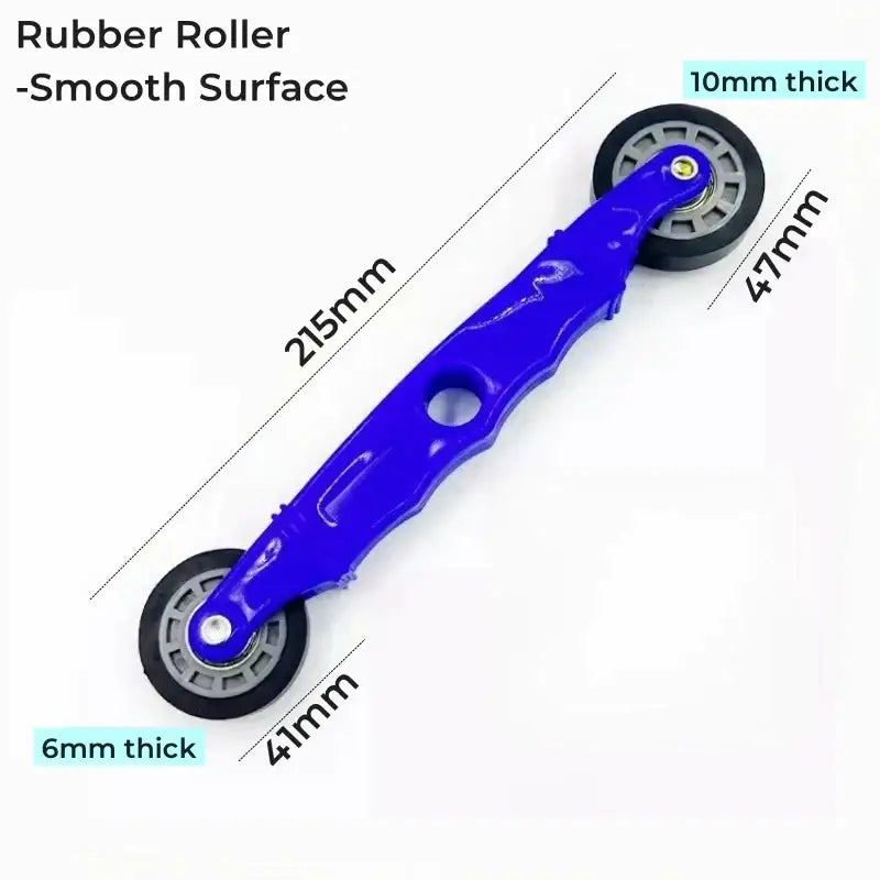 Blue and white led strip light installation roller with wooden handle