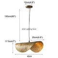 Elegant gold leaf hat pendant lamp for dining room