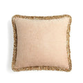 Vintage lotus pink european style velvet pillow cover bedroom tassels