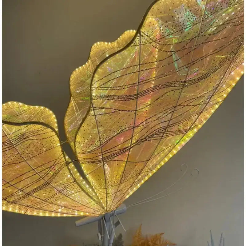Blue & yellow decorbites luminescent butterfly floor lamp stage decor