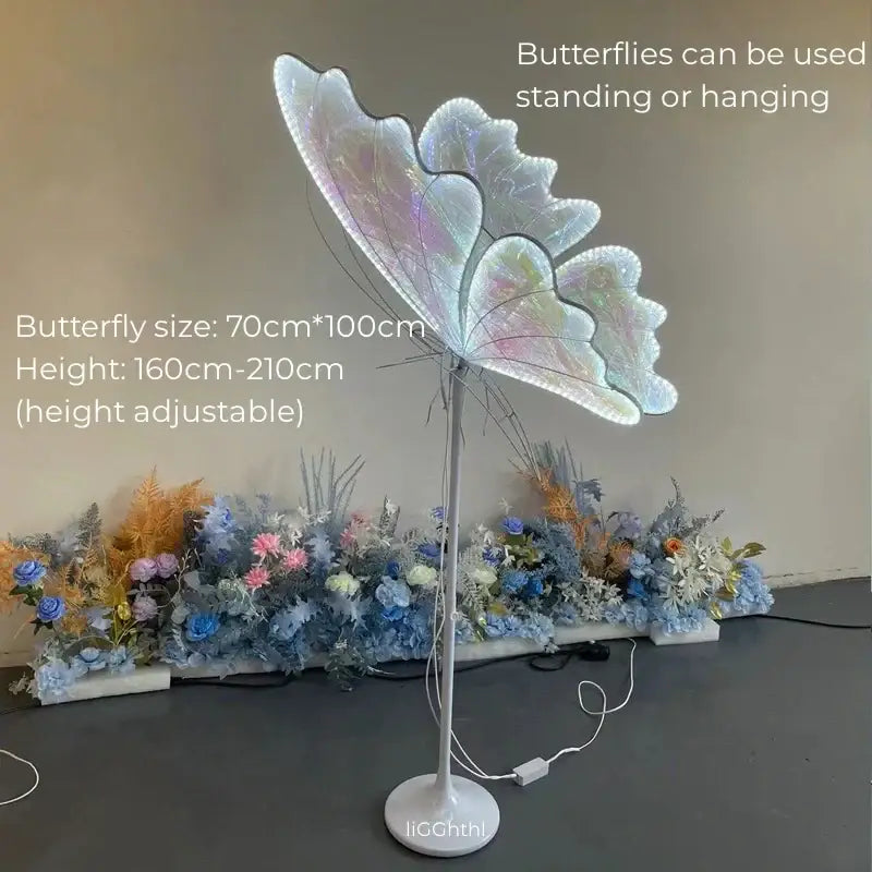 Blue & yellow decorbites luminescent butterfly floor lamp stage decor