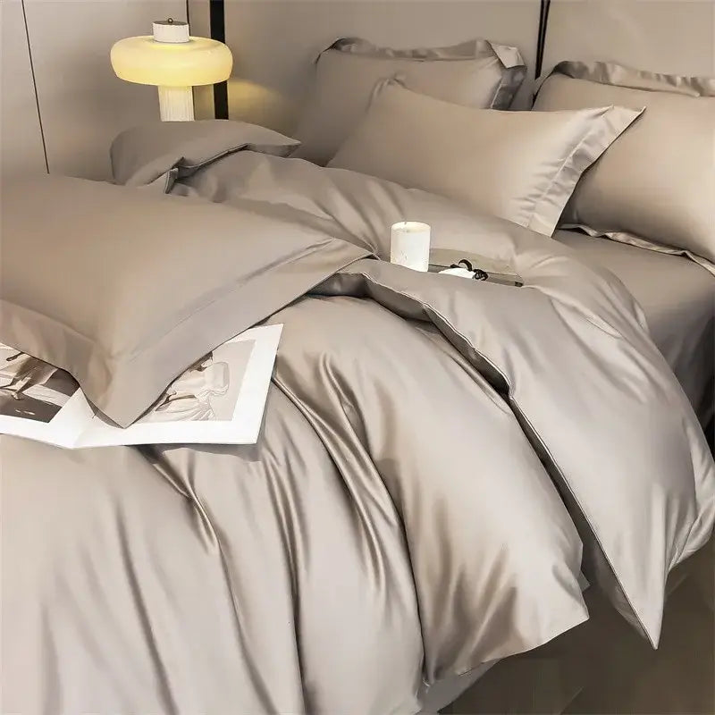 Slate blue egyptian cotton duvet cover set bedroom bedding