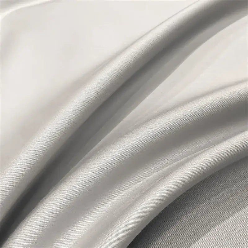 Luxurious beige satin egyptian cotton duvet cover bedroom set