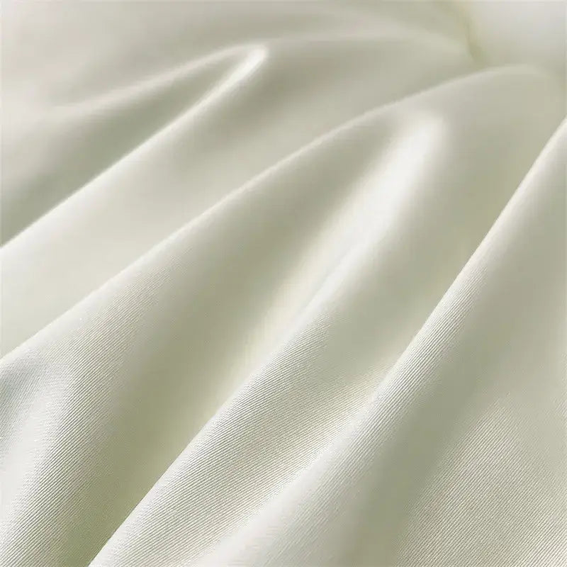 Luxurious light blue satin piece duvet cover set bedroom bedding