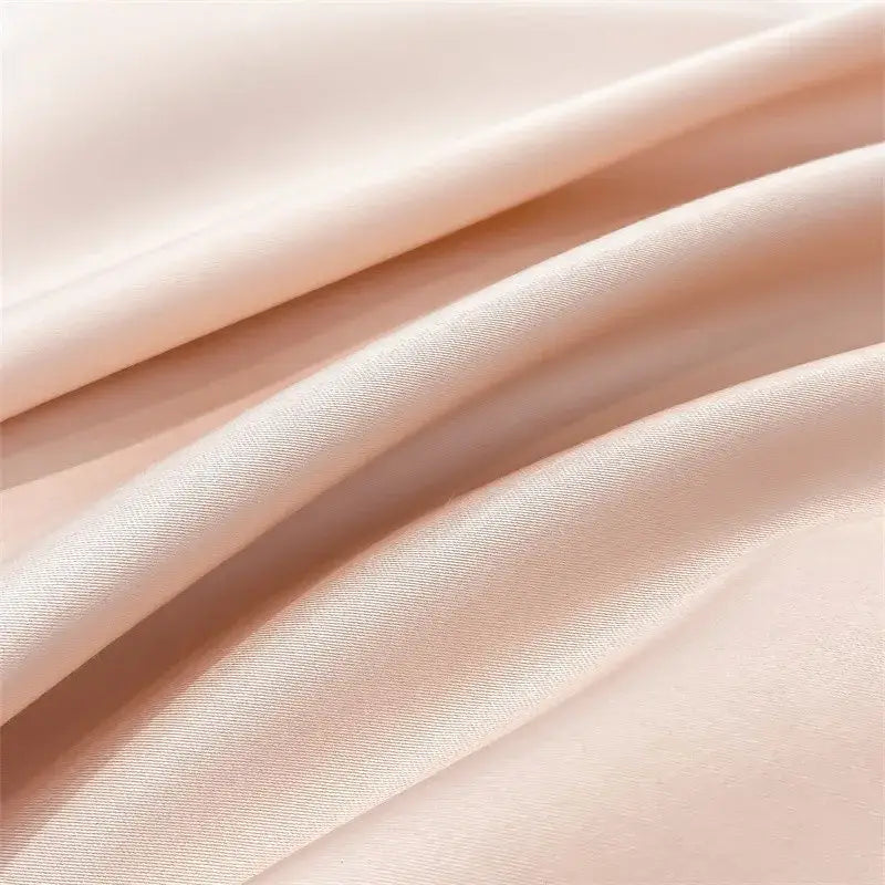 Luxurious taupe satin piece duvet cover set bedroom bedding