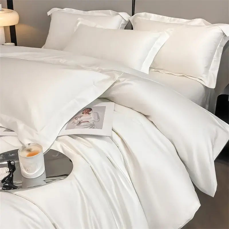 Luxurious gray 1000tc egyptian cotton duvet cover bedroom set