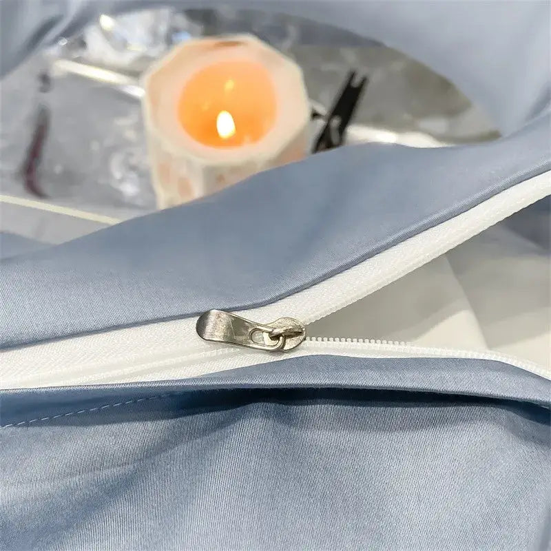 Sage green satin 1000tc duvet cover bedroom bedding set