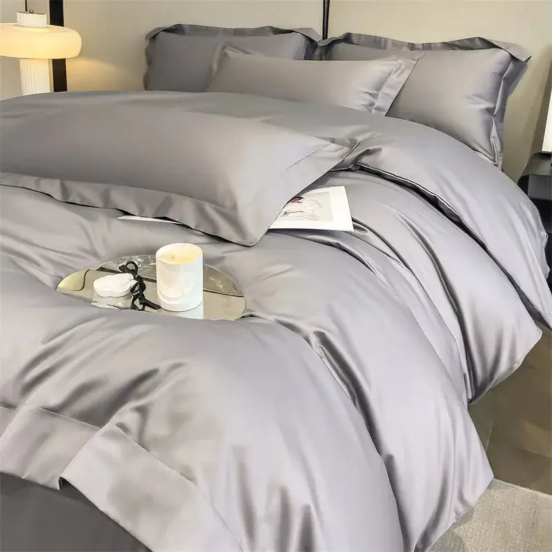 Sage green satin 1000tc duvet cover bedroom bedding set