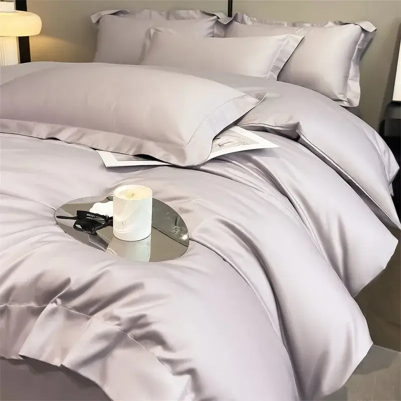Sage green satin 1000tc duvet cover bedroom bedding set