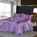 Luxurious purple satin bedding set – bedroom duvet cover